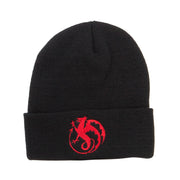 Wyvern Emblem Embroidered Long Beanie