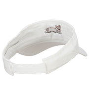 Welsh Corgi Embroidered Pro Style Cotton Washed Visor