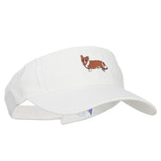 Welsh Corgi Embroidered Pro Style Cotton Washed Visor