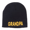 Word of Grandpa Embroidered Short Beanie