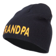 Word of Grandpa Embroidered Short Beanie