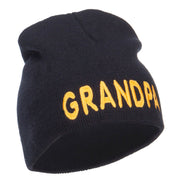 Word of Grandpa Embroidered Short Beanie