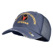 U.S. Army 34th Infantry Division Embroidered Low Profile Special Cotton Mesh Cap - Navy OSFM