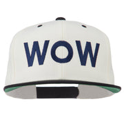 Wow Embroidered Snapback Cap