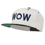 Wow Embroidered Snapback Cap