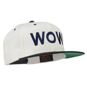 Wow Embroidered Snapback Cap