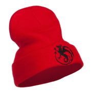 Wyvern Emblem Embroidered Long Beanie