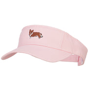 Welsh Corgi Embroidered Pro Style Cotton Washed Visor