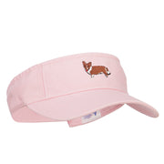 Welsh Corgi Embroidered Pro Style Cotton Washed Visor