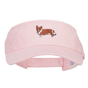 Welsh Corgi Embroidered Pro Style Cotton Washed Visor