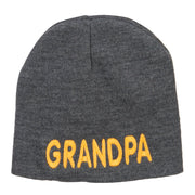 Word of Grandpa Embroidered Short Beanie