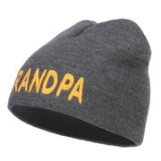 Word of Grandpa Embroidered Short Beanie