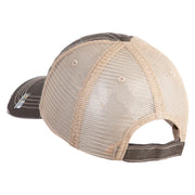 U.S. Army 34th Infantry Division Embroidered Low Profile Special Cotton Mesh Cap - Brown-Khaki OSFM