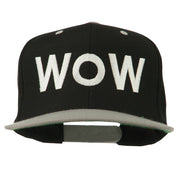 Wow Embroidered Snapback Cap