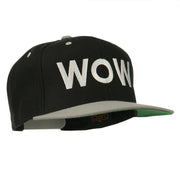 Wow Embroidered Snapback Cap