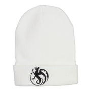 Wyvern Emblem Embroidered Long Beanie