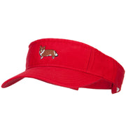 Welsh Corgi Embroidered Pro Style Cotton Washed Visor