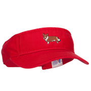 Welsh Corgi Embroidered Pro Style Cotton Washed Visor