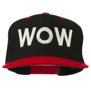 Wow Embroidered Snapback Cap