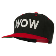 Wow Embroidered Snapback Cap