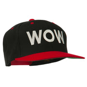 Wow Embroidered Snapback Cap