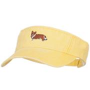 Welsh Corgi Embroidered Pro Style Cotton Washed Visor