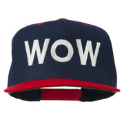 Wow Embroidered Snapback Cap