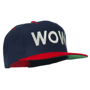 Wow Embroidered Snapback Cap