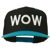 Wow Embroidered Snapback Cap