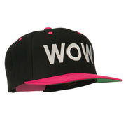 Wow Embroidered Snapback Cap