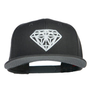 Big Diamond Embroidered Flat Bill Cap