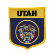 Western State Flag Embroidered Patch Shield