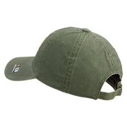 U.S. Army 36th Infantry Division Embroidered Washed Solid Pigment Dyed Cotton Twill Brass Buckle Cap - Olive OSFM