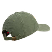 U.S. Army 36th Infantry Division Embroidered Washed Solid Pigment Dyed Cotton Twill Brass Buckle Cap - Olive OSFM