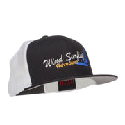 Wind Surfing Embroidered Snapback Mesh Cap