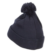 Film Crew Embroidered Pom Cuff Beanie