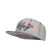 Wifey Ribbon Embroidered Flat Bill Snapback