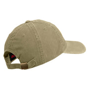 U.S. Army 36th Infantry Division Embroidered Washed Solid Pigment Dyed Cotton Twill Brass Buckle Cap - Khaki OSFM