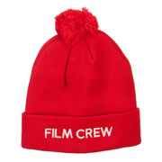 Film Crew Embroidered Pom Cuff Beanie