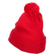 Film Crew Embroidered Pom Cuff Beanie