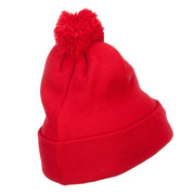 Film Crew Embroidered Pom Cuff Beanie