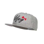 Wifey Ribbon Embroidered Flat Bill Snapback