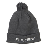 Film Crew Embroidered Pom Cuff Beanie