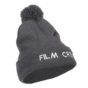 Film Crew Embroidered Pom Cuff Beanie