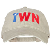 Taiwan TWN Flag Embroidered Washed Cotton Twill Cap