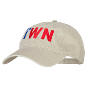 Taiwan TWN Flag Embroidered Washed Cotton Twill Cap