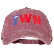 Taiwan TWN Flag Embroidered Washed Cotton Twill Cap