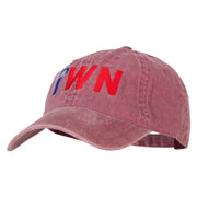 Taiwan TWN Flag Embroidered Washed Cotton Twill Cap