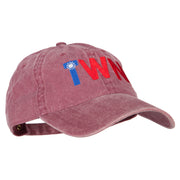 Taiwan TWN Flag Embroidered Washed Cotton Twill Cap