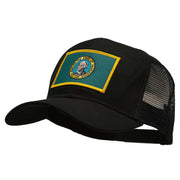 Washington State Flag Patched Mesh Cap